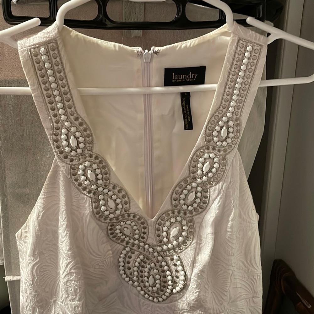 Laundry white sleeveless dress
